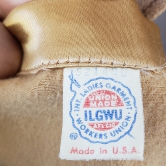 Vintage Halston for Misty Harbor Qiana Plush Trench Coat Camel Size 10 - Picture 4 of 4